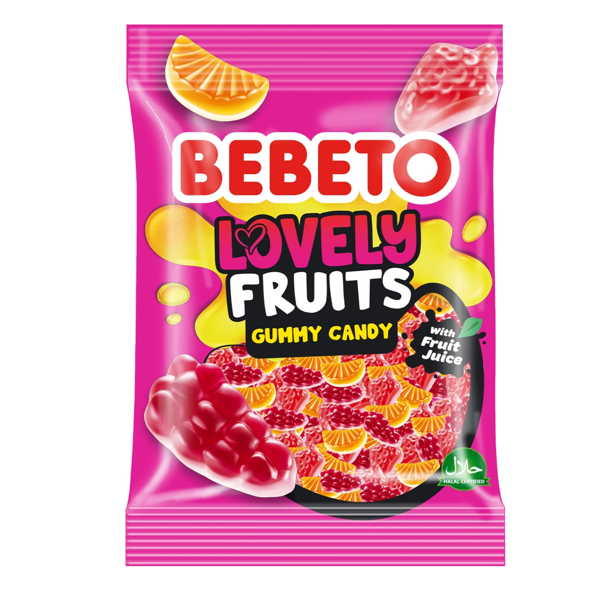Bebeto Jelly Candy Lovely Fruits 80 gm